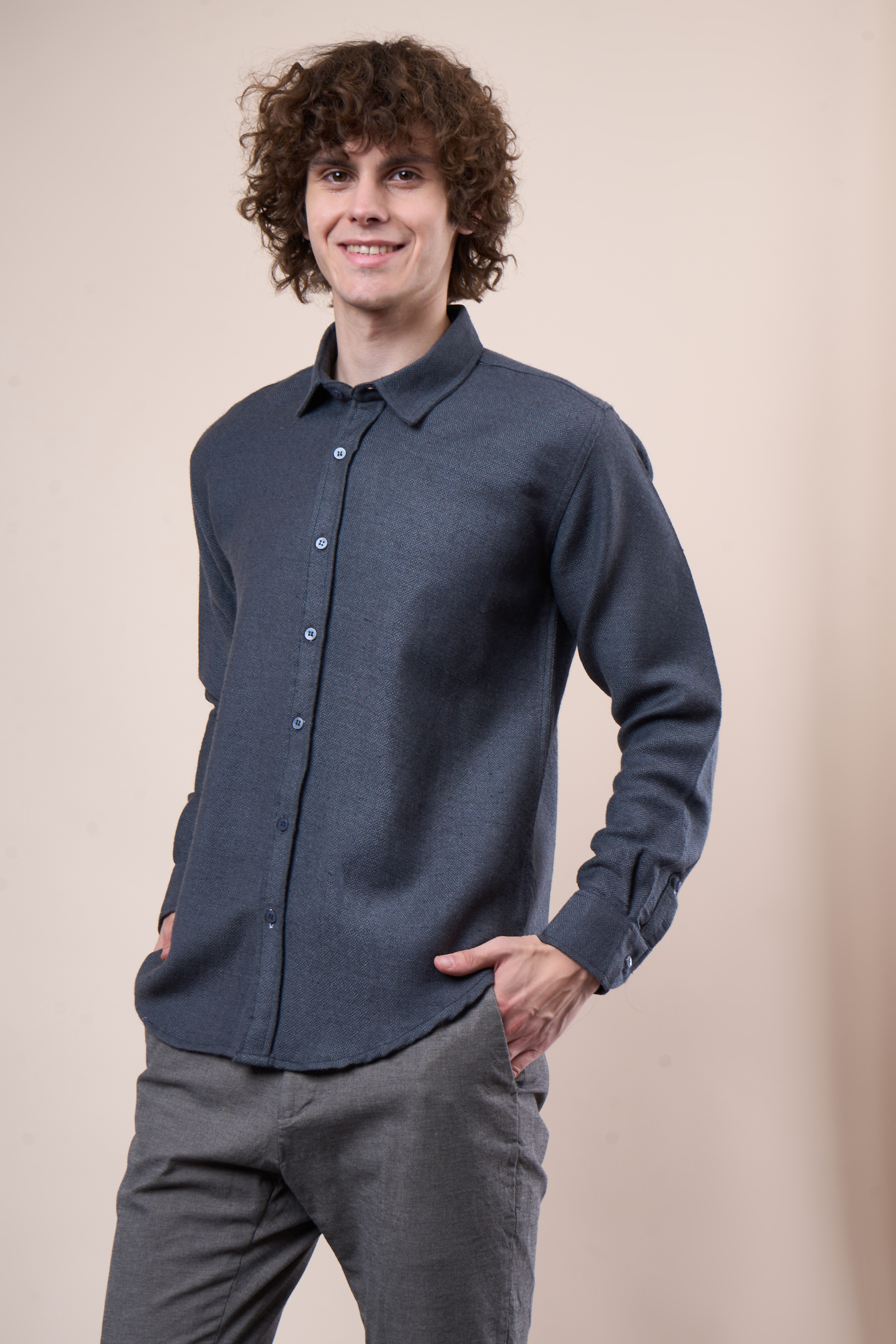 men’s cheetah print cotton shirt front view perfect for summer and beach